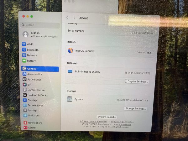 Apple MacBook Pro 2019 16inch Intel i9-9880H 2.3Ghz 16GB Memory 1TB SSD AMD Radeon Pro 5500M Refurbished - Image 7